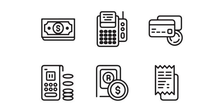 Digital Payment and Banking Service Icons Collection