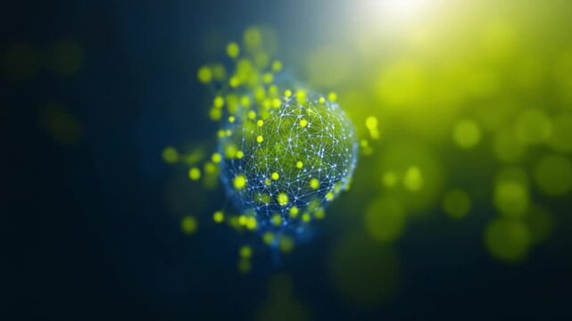 Molecular Brilliance: A mesmerizing display of atomic particles coalescing, showcasing the intricate beauty of scientific innovation. 