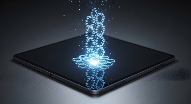 Abstract digital bloom a futuristic representation of data flow and technological growth