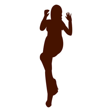 Woman dancing silhouette 8