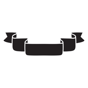 Black label emblem ribbon design