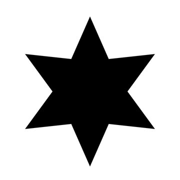 Star sky hexagram icon