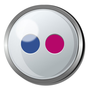 Flickr round metal button