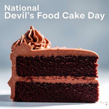 National Devil's Food Cake Day Chocolate Layer Cake Slice