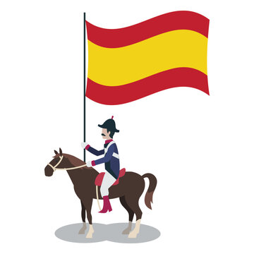 Standard bearer spain officer