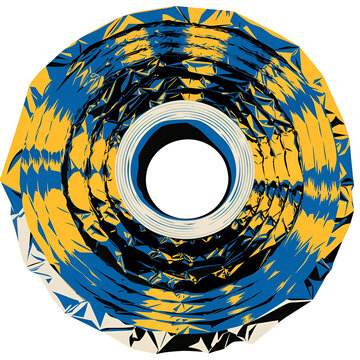 vector roll of aluminum foil close up top view