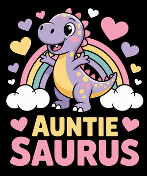 Auntie Saurus Rex Dinosaur Aunt
