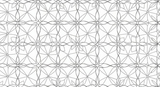 Intricate geometric pattern in repeating symmetry