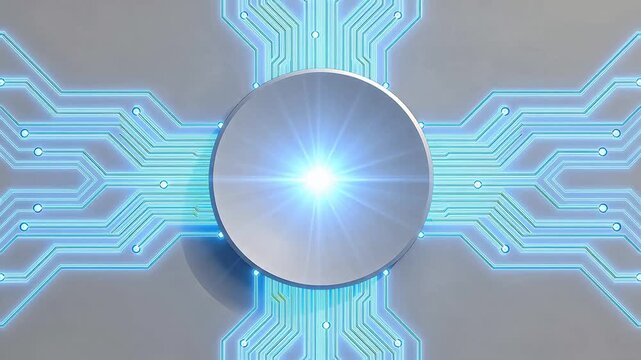 Circuit board with glowing center