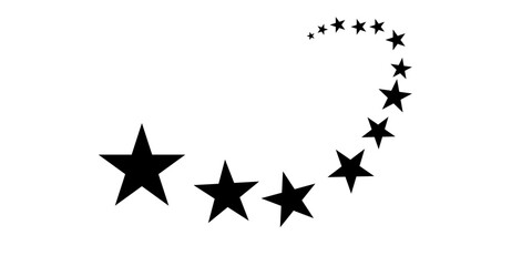 shooting star cluster vector. star array vector. stars in a row shooting forward. © Layyin