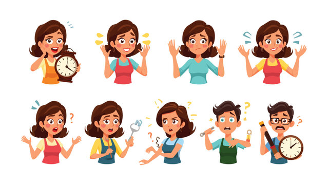 Expressions of Frustration: A visual compilation of individuals, each displaying a spectrum of vexation, from confusion to exasperation. Expressing the multifaceted nature of human emotion