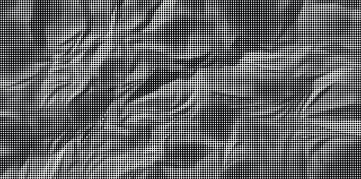 Gray fabric texture with crumpled transparent background