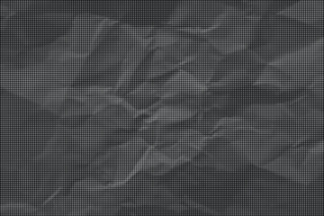 Fototapeta premium Close-up of a crumpled gray paper texture on a neutral transparent background