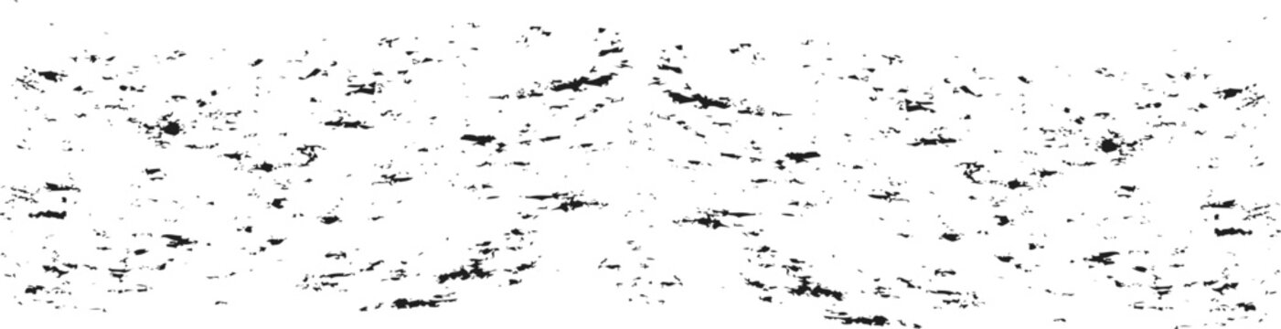 Black and white grunge dust scratch texture vector. Distressed rough noise overlay background design element. Aged dirty speckle surface graphic for vintage effects.
