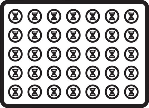 High-Resolution DNA Microarray Vector Icon with Spotted Probes for Genomic Research, Bioinformatics, Drug Discovery, Molecular Biology, Medical Diagnostics, and Scientific Presentations
