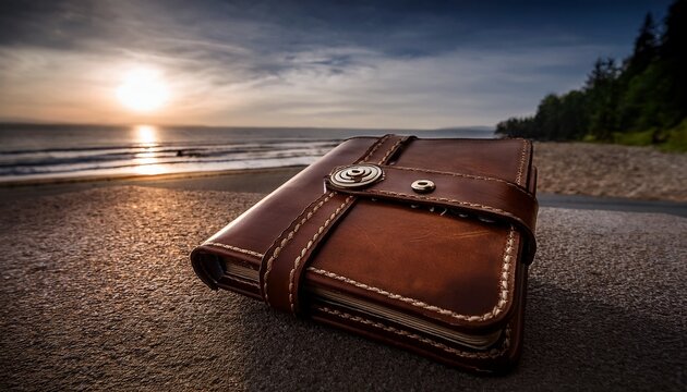 vintage leather journal notebook with button closure rustic diary for writing and sketching
