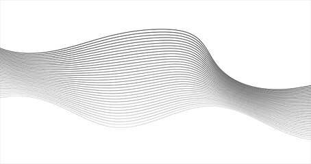 Wavy lines abstract pattern on white background © ak