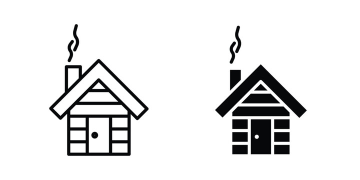 Cabin icon vector illustration. Editable black icons. EPS 10