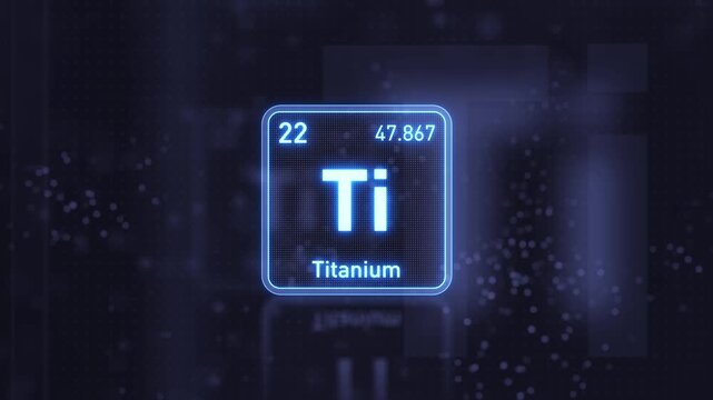 Periodic Table Element Titanium Ti Animation. Modern And Minimal Design.