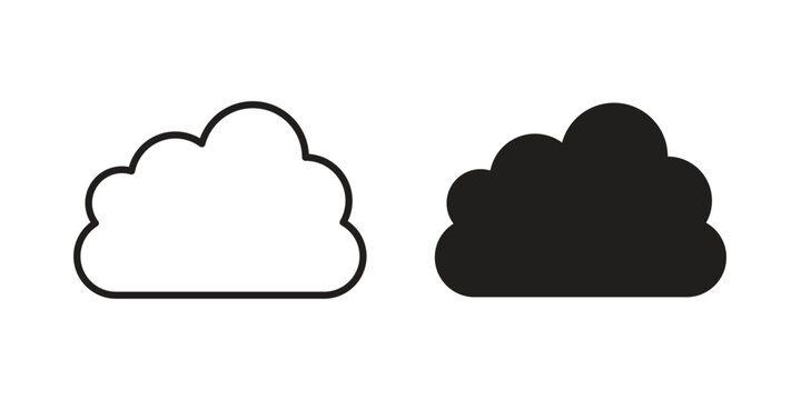 Cloud icon vector illustration. Editable black icons. EPS 10