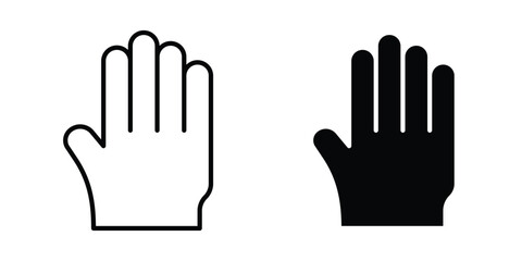 Fototapeta premium Hand icon vector illustration. Editable black icons. EPS 10
