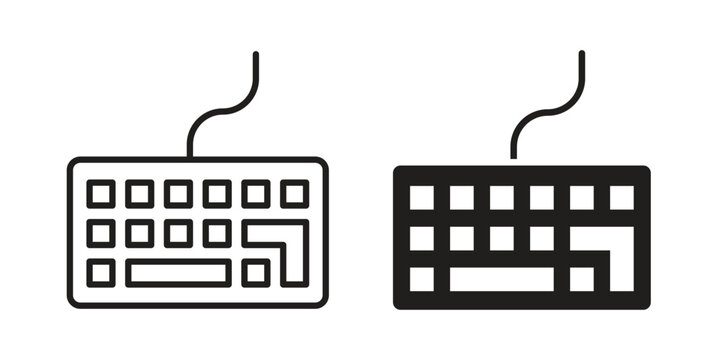 Keyboard icon vector illustration. Editable black icons. EPS 10