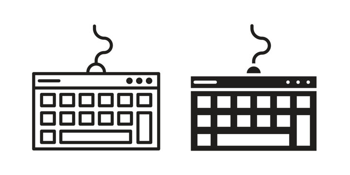 Keyboard icon vector illustration. Editable black icons. EPS 10