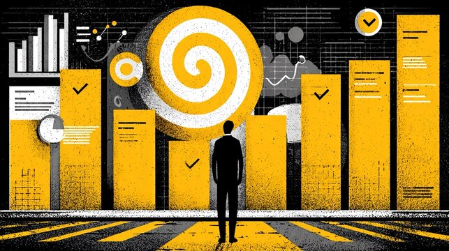 Achieve business success with clear KPIs, growth charts, verified goals, and targeted objectives for strategy, planning, leadership, motivation, and measurable achievement in any industry,