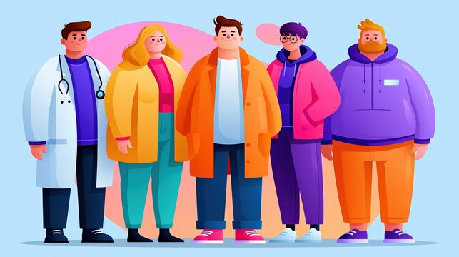 Multidisciplinary obesity care team supporting patient