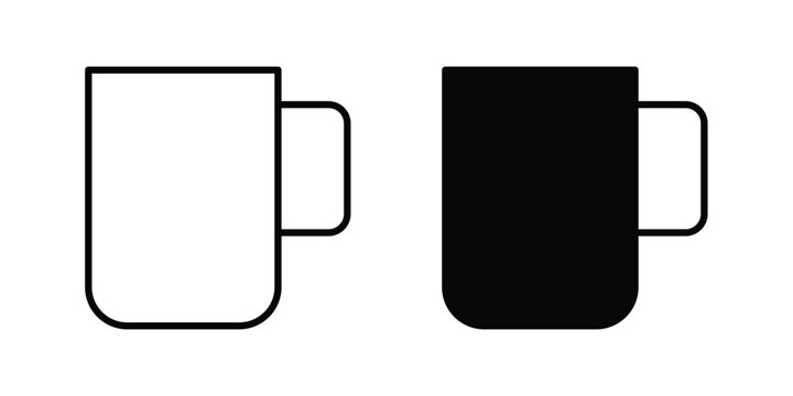 Mug icon vector illustration. Editable black icons. EPS 10