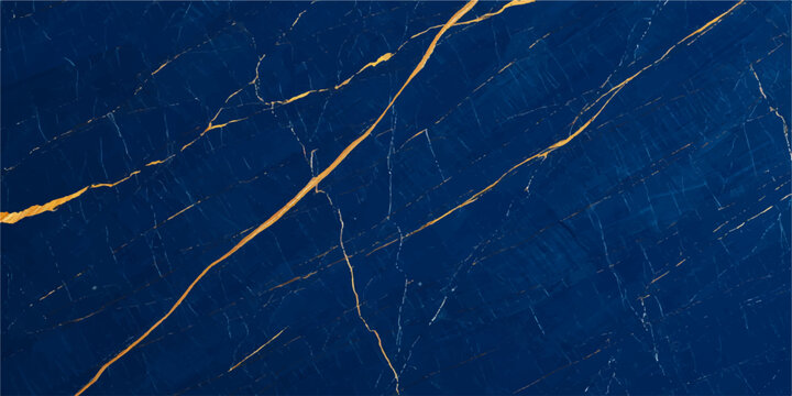 Luxury Dark Blue Marble Texture Background with Golden Veins and Elegant Natural Stone Pattern for Premium Interior Design Surface
