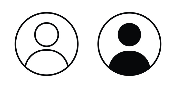 Profile icon vector illustration. Editable black icons. EPS 10