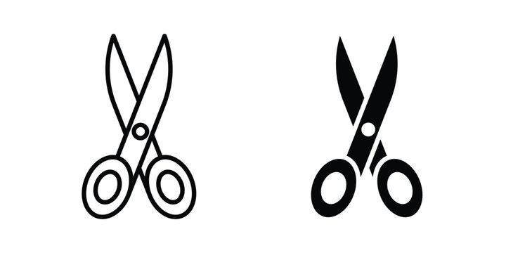 Scissor icon vector illustration. Editable black icons. EPS 10