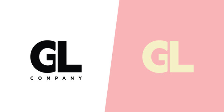 Letter G and L, GL logo design template. Minimal monogram initial based logotype.