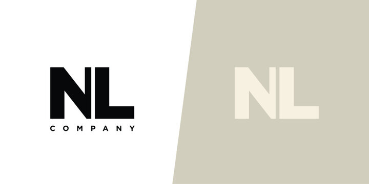 Letter N and L, NL logo design template. Minimal monogram initial based logotype.