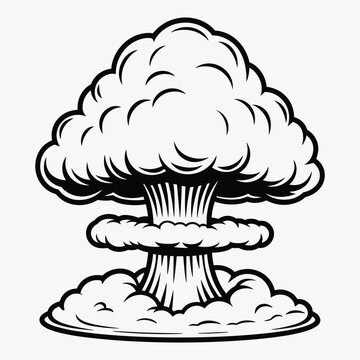 Mushroom Cloud SVG, Nuclear Explosion SVG, Boom Smoke Explode Bang Deadly War
