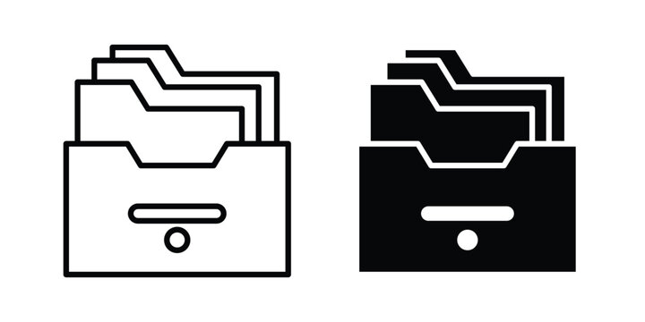 Store files icon vector illustration. Editable black icons. EPS 10