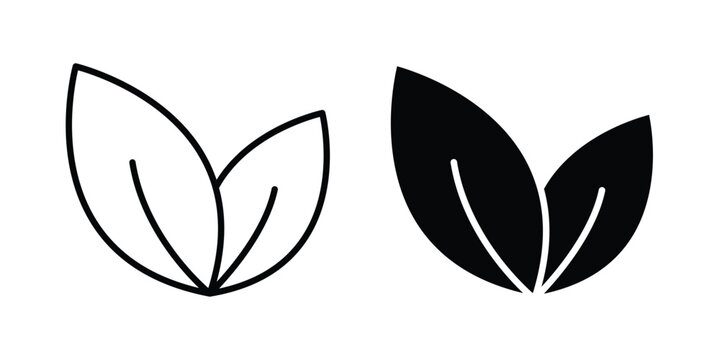 Vegan icon vector illustration. Editable black icons. EPS 10