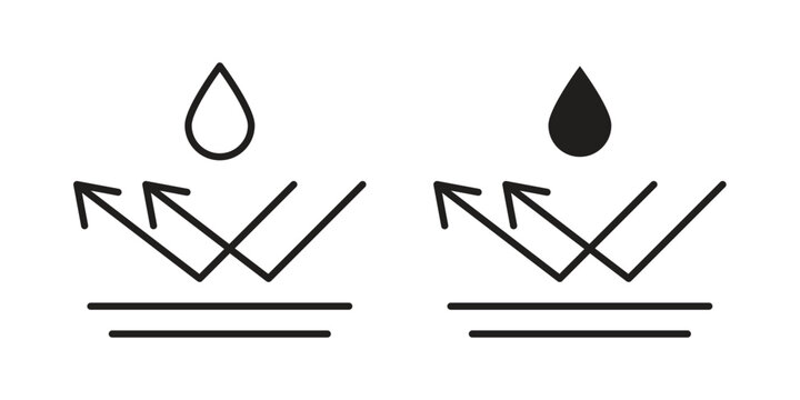 Waterproof icon vector illustration. Editable black icons. EPS 10