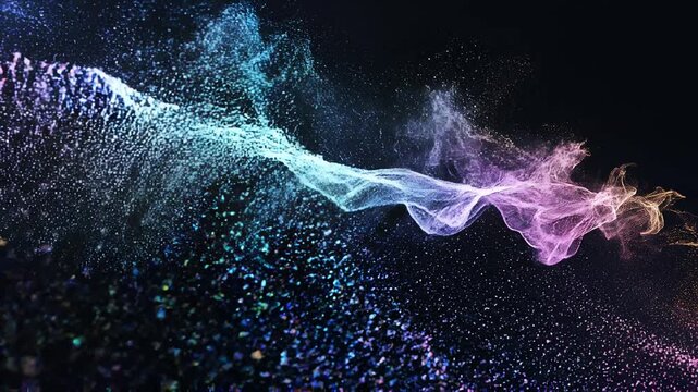 Digital particle wave gradient.