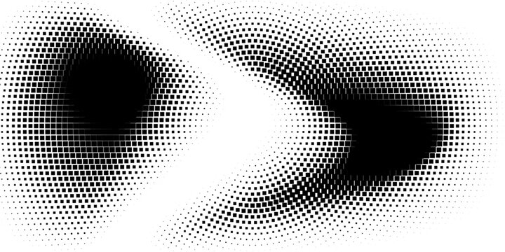 Pixel dissolved disperse mosaic background. Y2k pixel disintegration. Explosion fade. Disappear transform rectangle texture. vector eps10