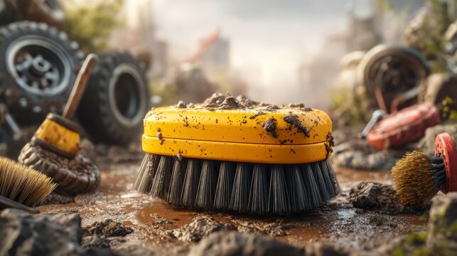Compact Cleaning Device for Offroad Terrain and Muddy Surfaces