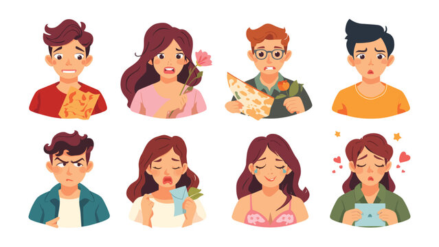 Expressions of Emotion: A captivating illustration featuring a diverse collection of faces, each one expressing a unique emotion.