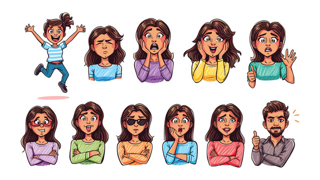 Emotional Spectrum: A captivating display of human emotion, showcasing a range of expressions from joy to fear. Through these emotive portraits, explore the multifaceted nature of human feelings.