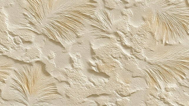Decorative embossed botanical pattern on beige surface, elegant texture design, minimal natural ornament.