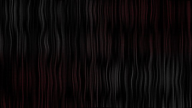 Abstract red and white digital wave dots background futuristic data grid motion tech loop texture