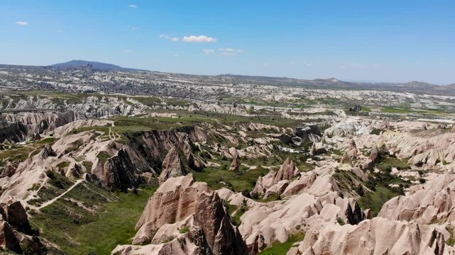 Panoramic View Of Rose Valley in Cappadocia Turkey