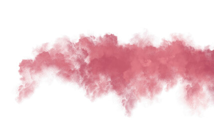 Pink smoke or powder explosion on white background isolated on white background, illustration © Kamol