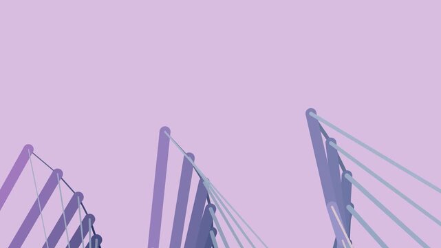 Abstract geometric suspension bridge cables background