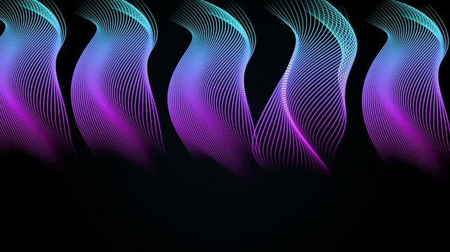 Purple and blue wavy abstract lines background